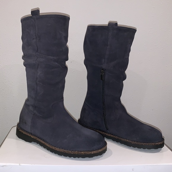 BIRKENSTOCK LUTON HIGH SUEDE GRAPHITE HYDROPHOBIC 36-5L boots suede blue - Picture 4 of 14